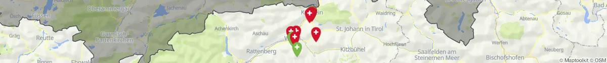 Kartenansicht für Apotheken-Notdienste in der Nähe von Schwoich (Kufstein, Tirol)